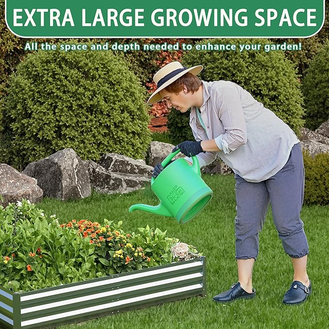 6x3x1 Ft Planter Raised Bed with Cover, Metal Planter Box with Cover, Planters Small Antifreeze Greenhouse Kit for Outdoor Plants, Flower, Galvanized Garden Bed Planter Gardening Supplies