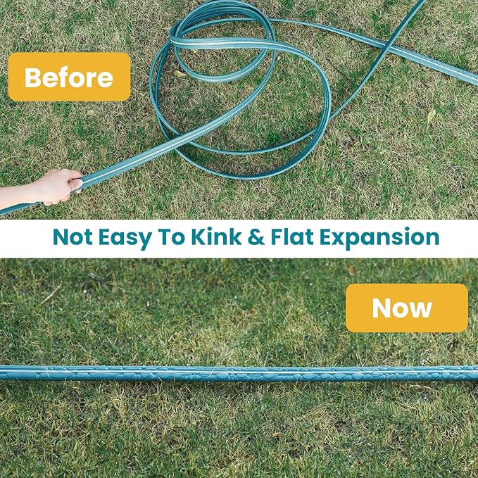 LINEX Sprinkler Soaker Hose 25 ft 2 pack for Garden Lawn Watering Hose with Stakes