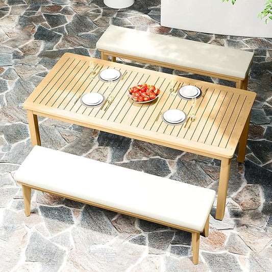 Acacia Wood Outdoor Dining Set