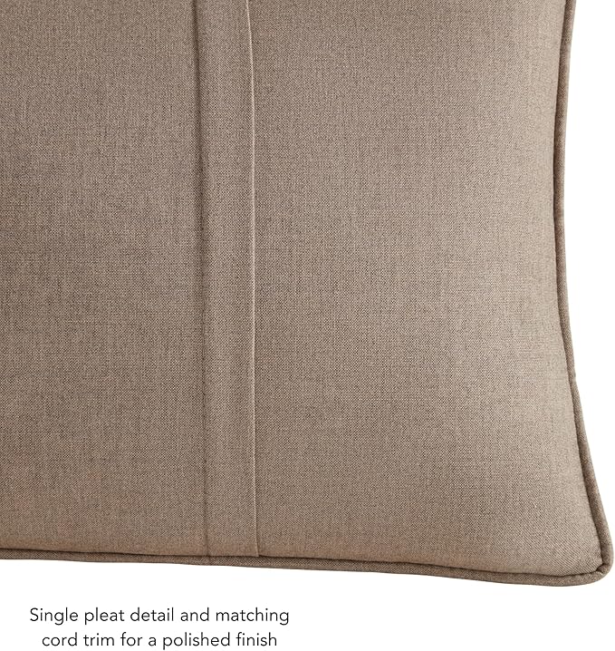 Greendale Home Fashions Sunbrella 21" x 14" Rectangle Outdoor Throw Pillow with Removable Cover (Set of 2), Cast Shale 2 Count