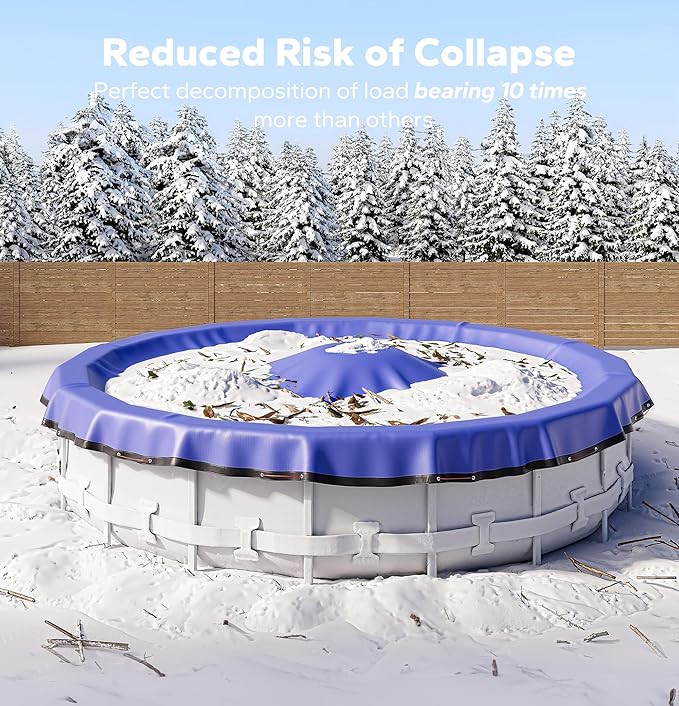 Pool Pillows for Above Ground Pools, Winterizing Ice Equalizer 0.5mm Ultra Thick Pool Cover Air Pillow for Winter, Pool Closing Kit for Above-Ground Swimming Pool (Glacier Blue, 4x4 2p)