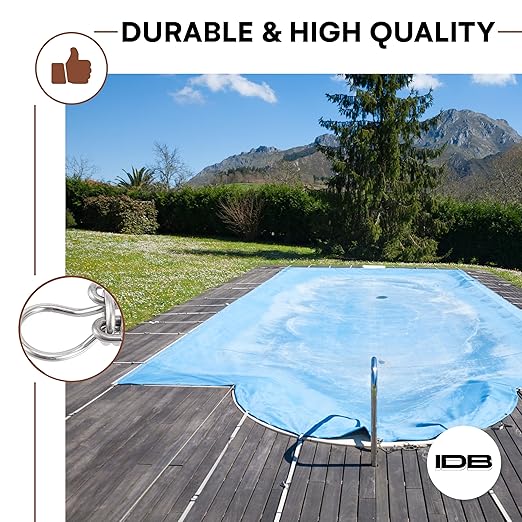 Wood Grip Swimming Pool Stainless Steel Spring Covers with Stopper D Ring and Protective Vinyl Spring Cover - for Winter Safety Pool Covers - Pool Cover Springs for Inground Pools (Pack of 5)