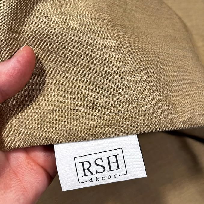 RSH DECOR: Sunbrella Pillow Covers Set of 4 | Covers Only - 26" x 16" | Outdoor Lumbar Pillow Covers Crafted with Sunbrella Performance Fabric | Canvas Heather Beige