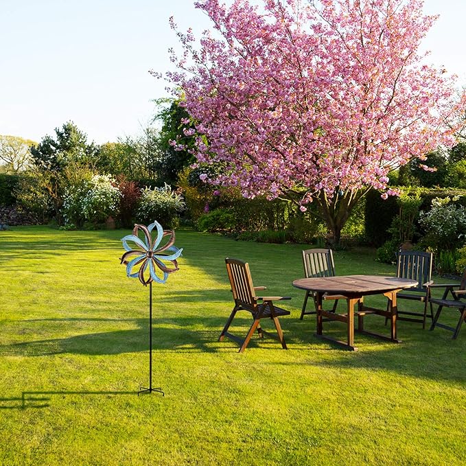 WONDER GARDEN Wind Spinners Outdoor Clearance, Premium Kinetic Wind Sculptures Wind Spinner, Metal Leaf Windmill for Outdoor Yard Patio Lawn & Garden