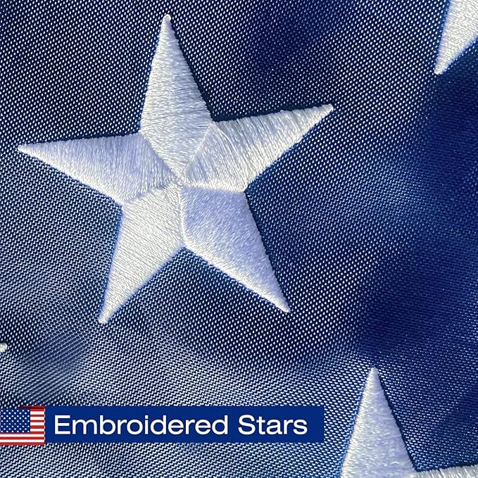 Pole Sleeve Flag 3x5,Us Flag Pole Sleeve,New 420D Polyester,Heavy Duty Durable TearProof,Embroidered Stars,Sewn Stripes,UV Protection,Water Resistant,Sleeved American Flag (Pole NOT Included)