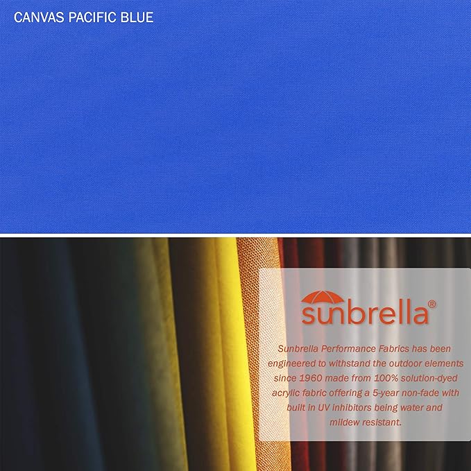 California Umbrella 9' Round Aluminum Pole Fiberglass Rib Market Umbrella, Crank Lift, Collar Tilt, Black Pole, Sunbrella Spectrum Mist