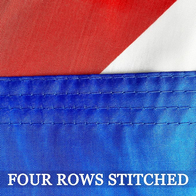 Cuban Cuba Flag 3x5 Outdoor Double Sided- 3Ply 240D 4 Rows Stitched- Large 3x5 Cuban Flag For Wall- UV Fade Resistant With Canvas Header & 2 Brass Grommets