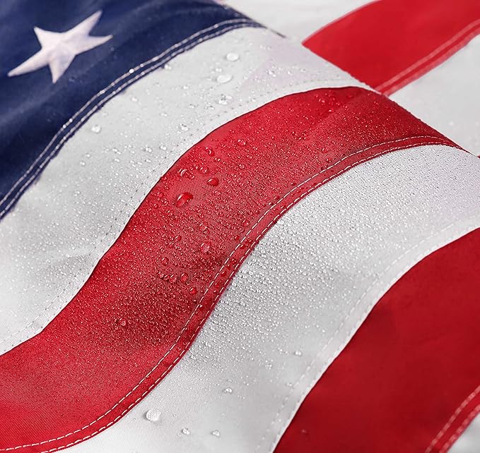 American Flag 3x5 ft Pole Sleeve Style: Longest Lasting US Sleeved Flag Made from Nylon, Embroidered Stars, Sewn Stripes, UV Protection Perfect for Outdoors! USA Flag