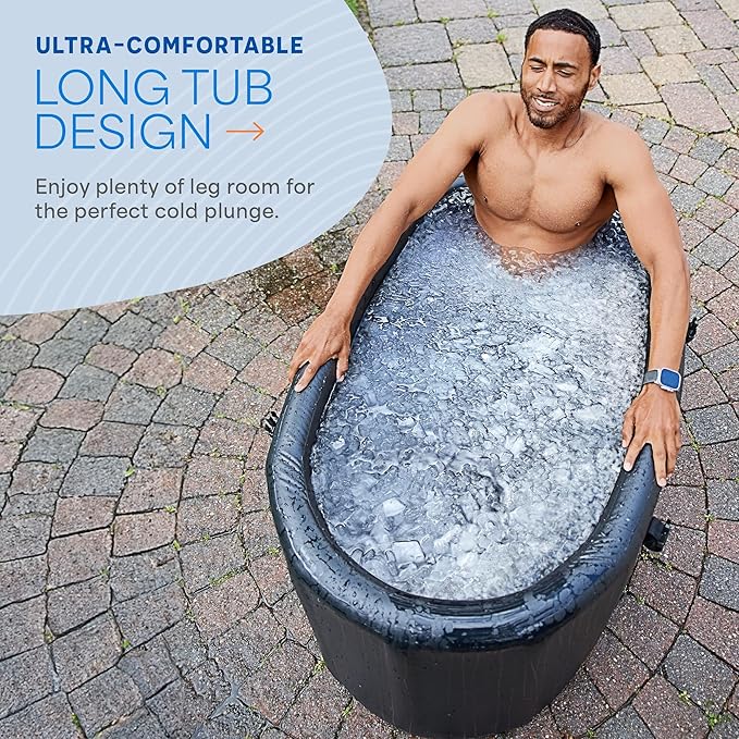 Lifepro NordPod Elite Cold Plunge Tub – Portable Ice Bath for Recovery & Therapy – Outdoor/Indoor XL Plunge Tub with Lid & Air Pump – 57 Gallon Capacity