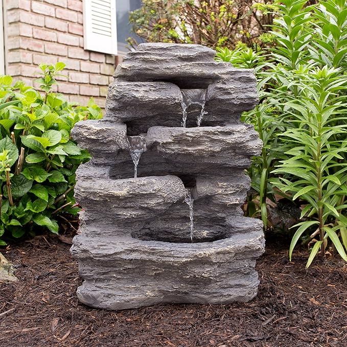 Go Yard Cascade Rock Outdoor Fountain