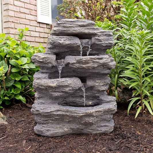Go Yard Cascade Rock Outdoor Fountain