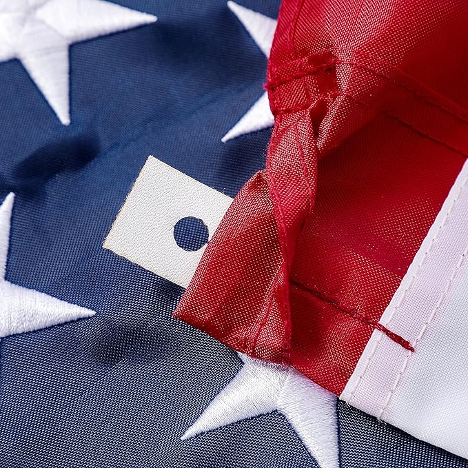 American Flag 2x3 ft Pole Sleeve Style: Longest Lasting US Sleeved Flag Made from Nylon, Embroidered Stars, Sewn Stripes, UV Protection Perfect for Outdoors! USA Flag