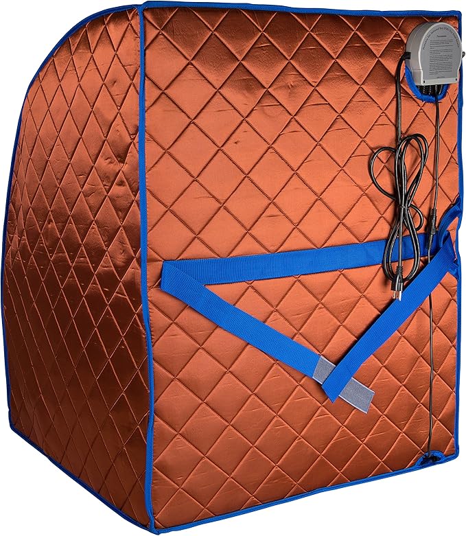 Durasage Ultra Low EMF Infrared Sauna Box – Portable Sauna with Heated Footpad & Chair, Personal Home Spa for, Stress Relief, Weight Loss & Skin Rejuvenation, Foldable, Easy Setup & Remote Control