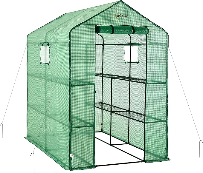 Machrus Ogrow Greenhouse Kit, Multiple Sizes - Green House, Small Greenhouses Outside, Kit Small Greenhouses Outdoors, Mini Greenhouse Outdoor.