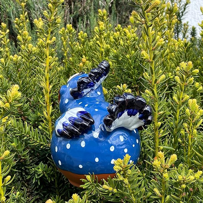 Ceramic Garden Decor - Bird Lawn stake - Outdoor statue - Perfect, unique gifts for gardeners woman, men, yard gifts - Handmade, Frostproof